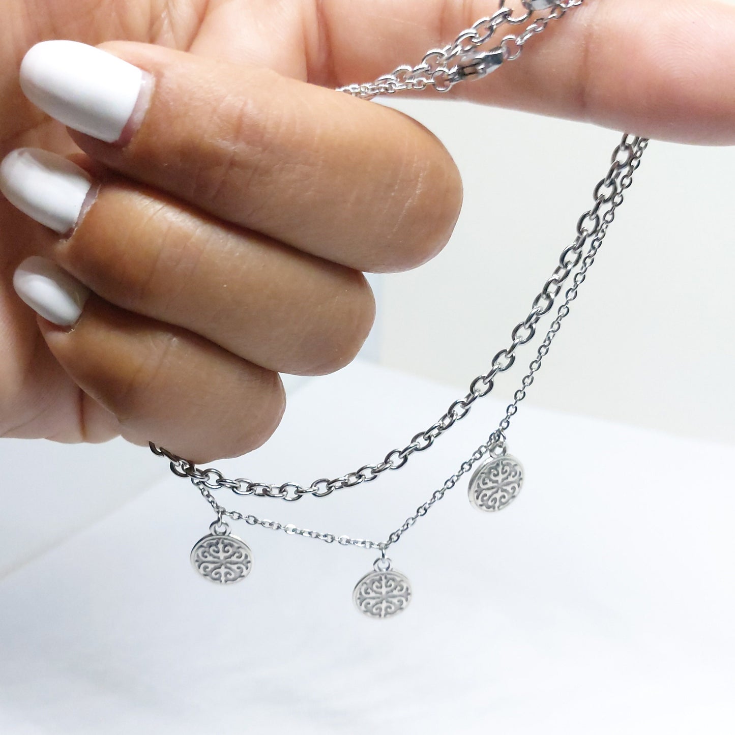 Anklet 2 pc set , silver anklet , anklet for women , minimalist anklet , summer anklet , boho anklet, boho jewelry , silver charm anklet