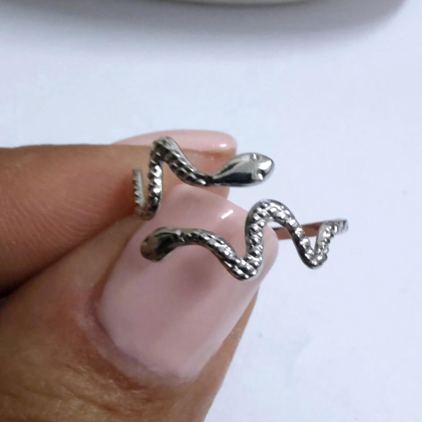 Snake ring, silver ring , statement ring, Open Serpent Band, Snake jewelry, Stacking Animal rings, Dainty ring , bohemian ring adjustable
