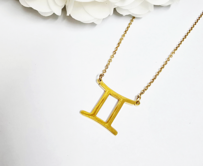 Gemini zodiac necklace