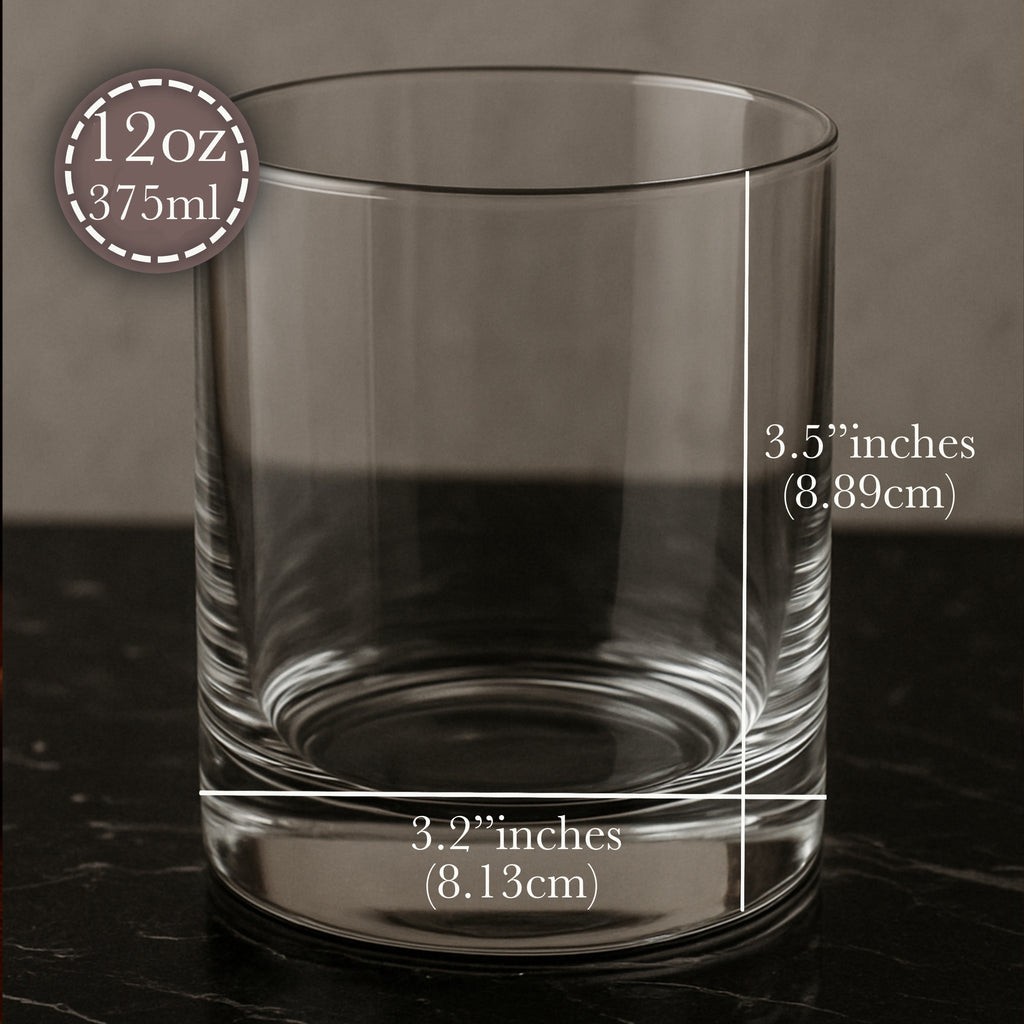 Monogram laser engraved whiskey glass
