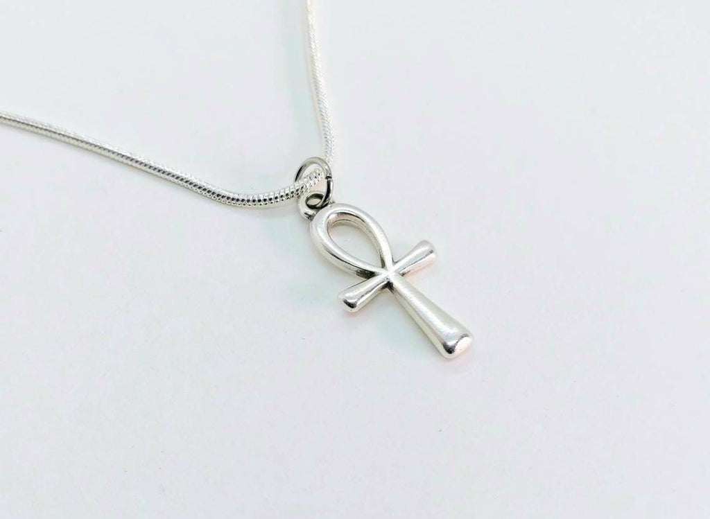 Ankh necklace ,Egyptian ankh jewelry, ankh silver necklace, dainty necklace silver , antique silver necklace, Egyptian cross of life