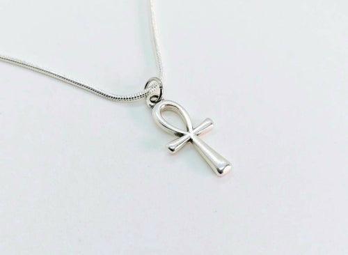 Ankh necklace ,Egyptian ankh jewelry, ankh silver necklace, dainty necklace silver , antique silver necklace, Egyptian cross of life