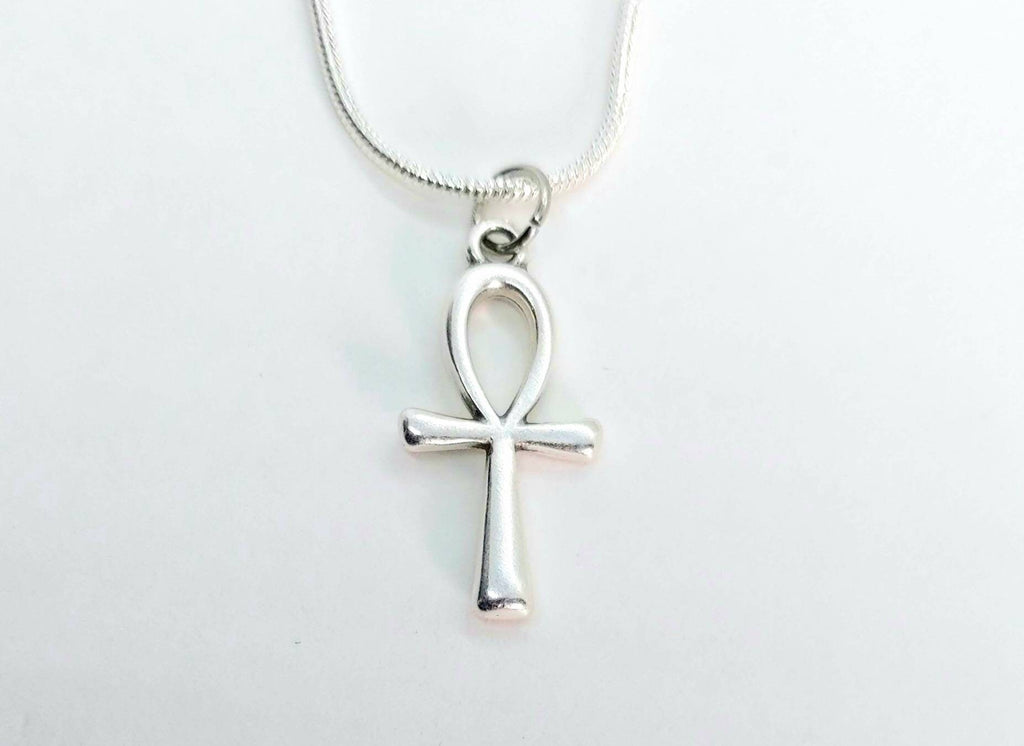 Ankh necklace ,Egyptian ankh jewelry, ankh silver necklace, dainty necklace silver , antique silver necklace, Egyptian cross of life