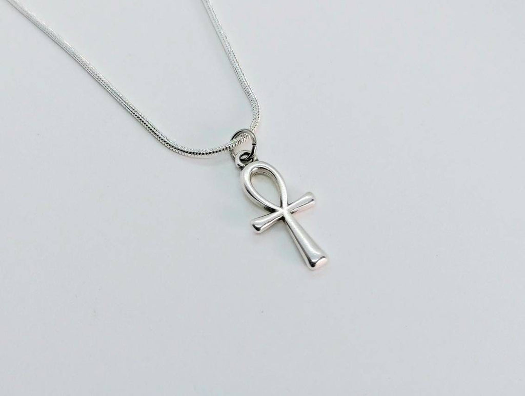 Ankh necklace ,Egyptian ankh jewelry, ankh silver necklace, dainty necklace silver , antique silver necklace, Egyptian cross of life