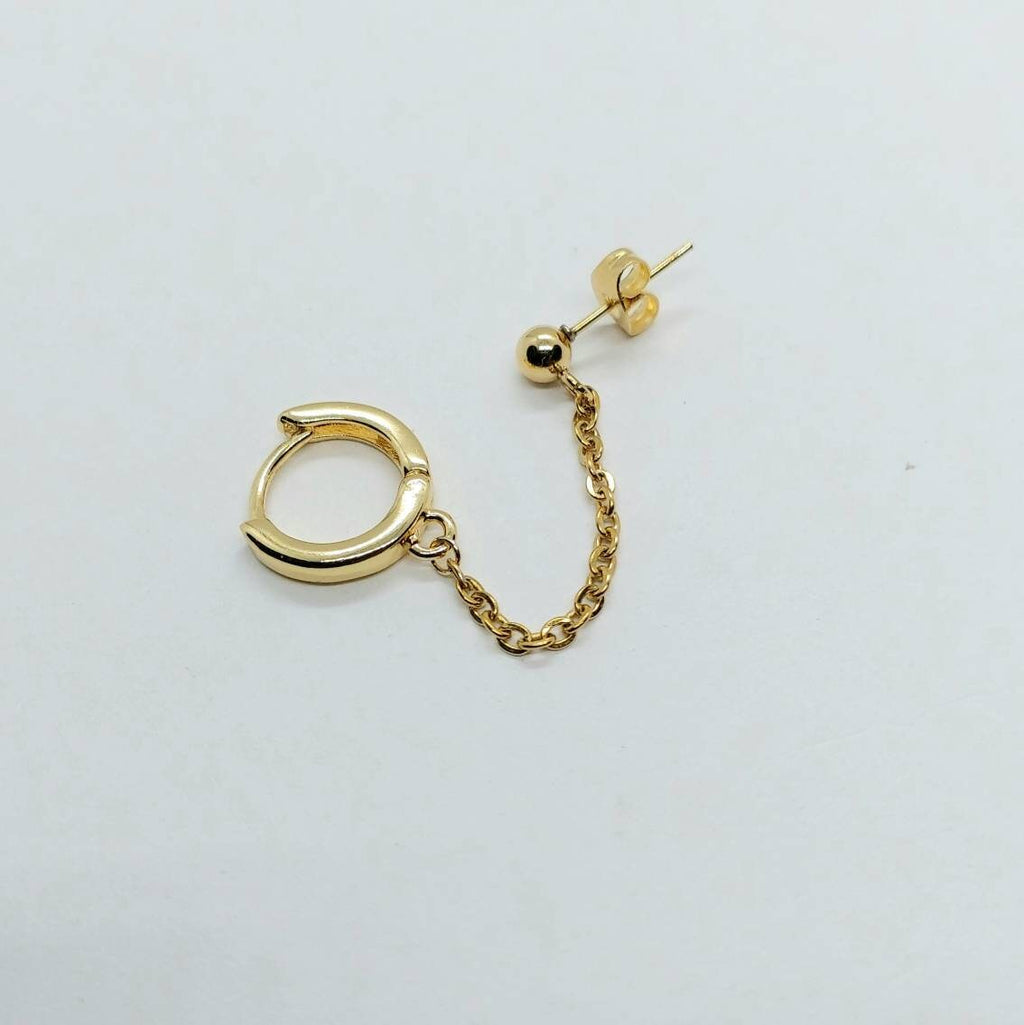 Asymmetrical earrings , hoop earrings, gold hoop earrings , cross earrings chain link earrings , dangle earrings, statement earrings hold