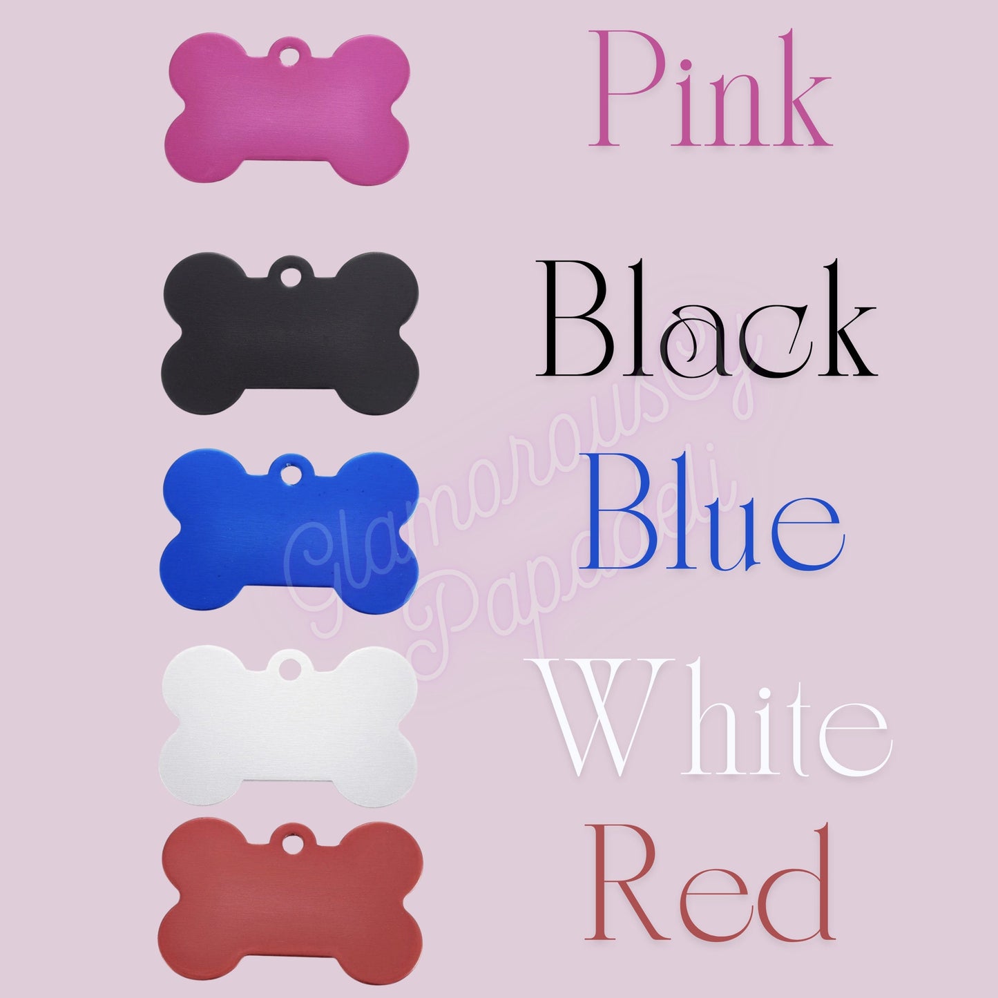 Custom double - sided engraved dog tag , personalized name and telephone number aluminum bone dog tag , Dog mom gift , Dog collar tag