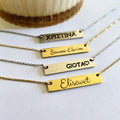 Custom name plate necklace , personalized name necklace gift for mom , minimalist custom name jewelry , personalized gift for her