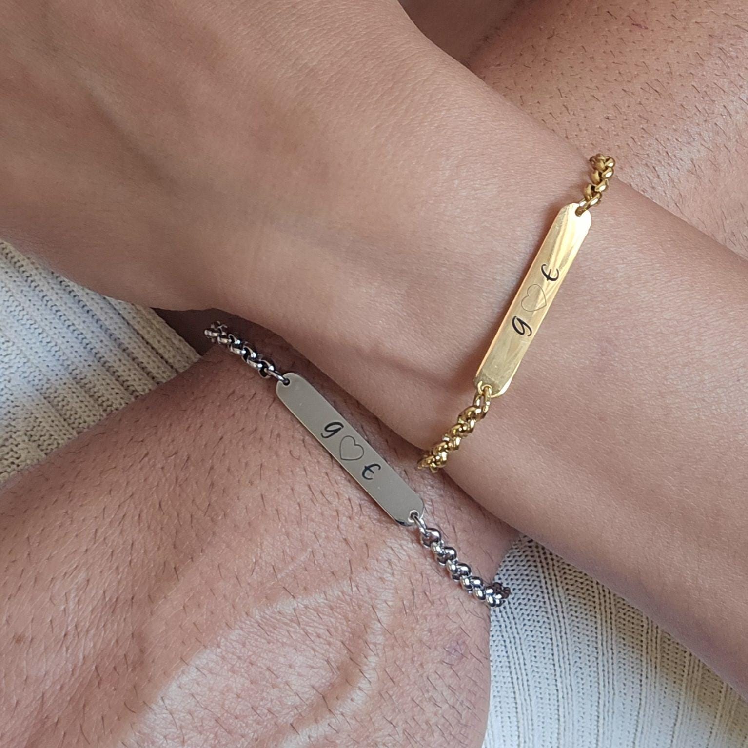 Personalized Couples name Bracelet Engraved , Sister Grandma Auntie Mama Gift Personalized , Name Morse Code memorial bracelet