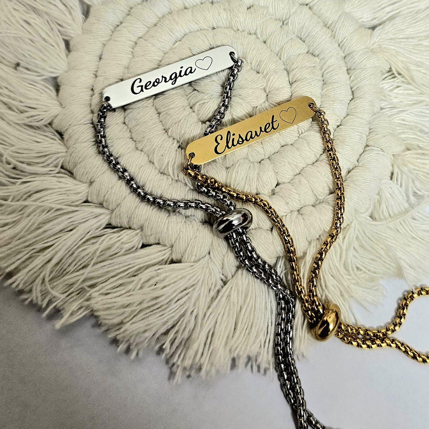 Personalized name Friendship Bracelet Engraved Adjustable , Sister Grandma Auntie Mama Gift Personalized , Morse Code memorial bracelet